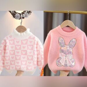 Bundle of 2 baby girl winter sweater